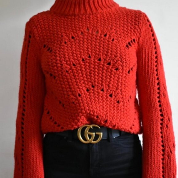 H&M Red Wool Cowl Neck Sweater - Picture 2 of 6